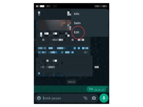 Cara Edit Pesan WhatsApp yang Sudah Dikirim dengan Mudah, Berikut Langkah-langkahnya