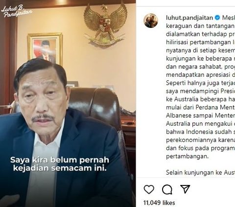 Menko Luhut dapat Kerjaan Baru dari Jokowi, Kali Ini Urusi Hilirisasi Indonesia-Papua Nugini