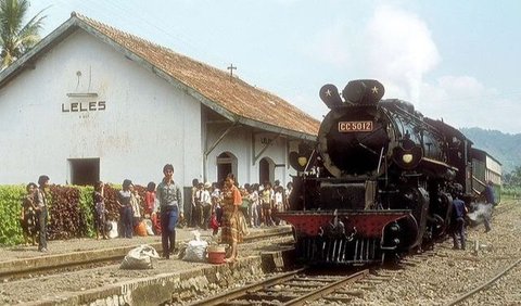 Penampakan Stasiun Leles, Garut Tahun 1980