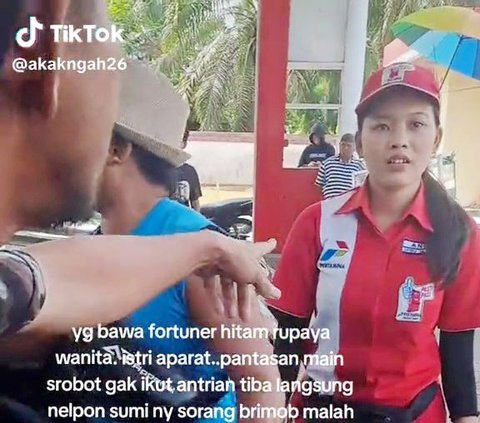 Viral Video Sopir Truk Kesal Antrean di SPBU Diserobot Wanita Pengendara Fortuner: Istri Aparat