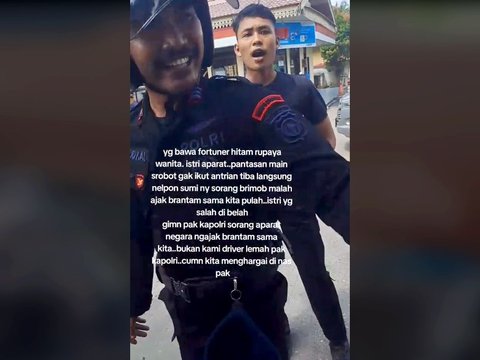 Viral Video Sopir Truk Kesal Antrean di SPBU Diserobot Wanita Pengendara Fortuner: Istri Aparat