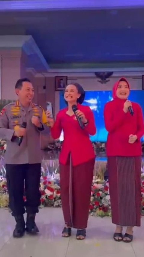 Gaya Asyik Kapolri & Istri Nyanyi 'Cendol Dawet', Duet sama Yeni Inka Pedangdut jadi Bhayangkari