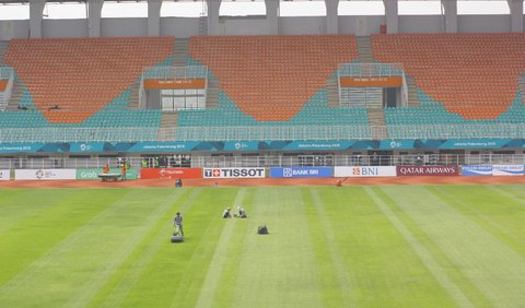 Asnan menyebut, rumput baru yang akan digunakan berjenis Zoysia Japonica atau lebih dikenal dengan rumput Jepang.