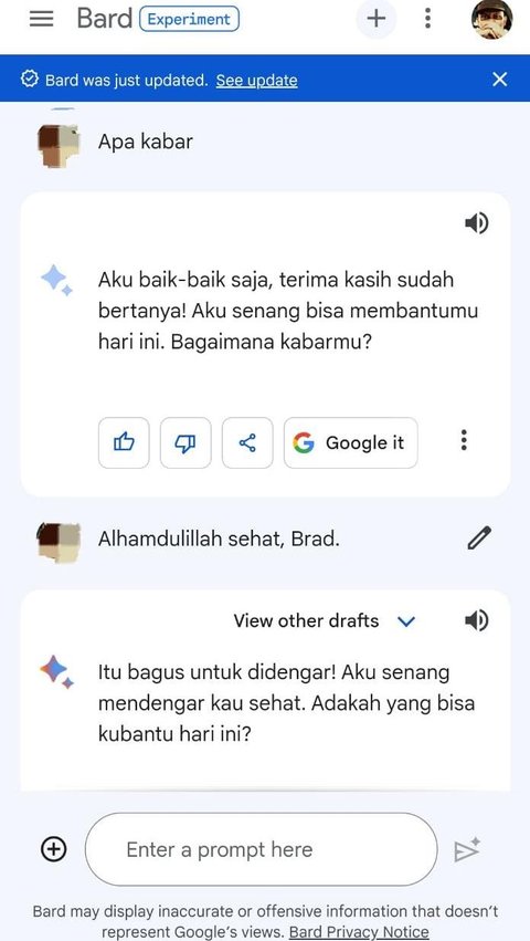 Begini Ternyata Reaksi Google Bard AI saat Ngobrol Pakai Bahasa Indonesia