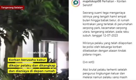 Melihat keributan pasutri itu, dia dan warga lain sudah berupaya persuasif menenangkan keadaan.