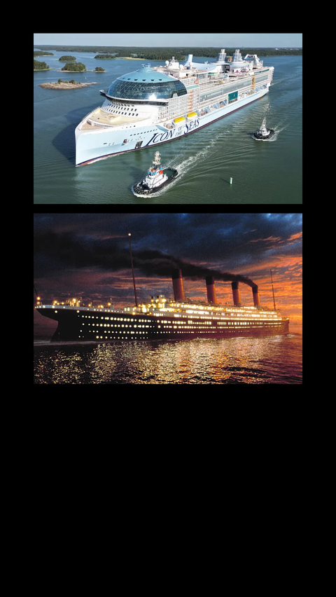 Perbandingan Icon of the Seas dan Titanic