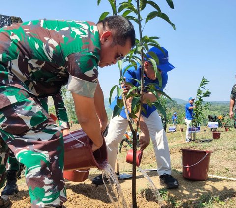 Momen Pangkostrad Tanam Pohon Bareng Pupuk Kaltim: Sudah Lama Tak Pegang Cangkul