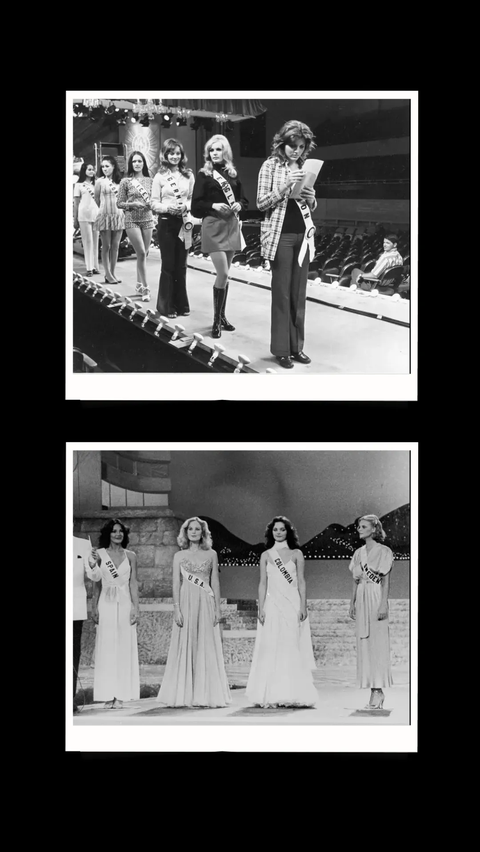 1. Kontestan Miss Universe 1971 saat gladi resik<br />2. Para Pemenang Miss Universe 1978