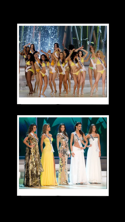 Para kontestan Miss Universe 2008 dalam sesi pakaian renang dan grand final