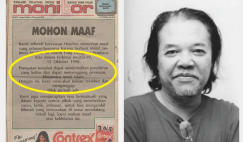 Majalah Monitor juga merilis permohonan maaf di berbagai surat kabar seluruh Indonesia.