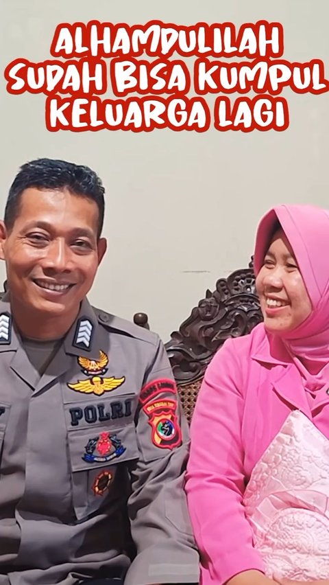 Melansir unggahan akun Instagram @gegana_id, sang istri berterimakasih kepada Kapolri karena telah mengabulkan permintaan suaminya.