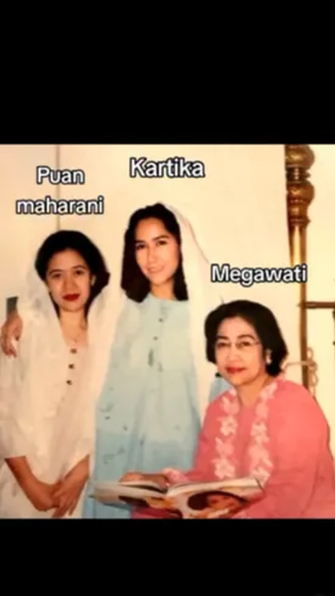 Meski berbeda ibu, Kartika rupanya memiliki hubungan dekat dengan Megawati Soekarnoputri dan Puan Maharani.
