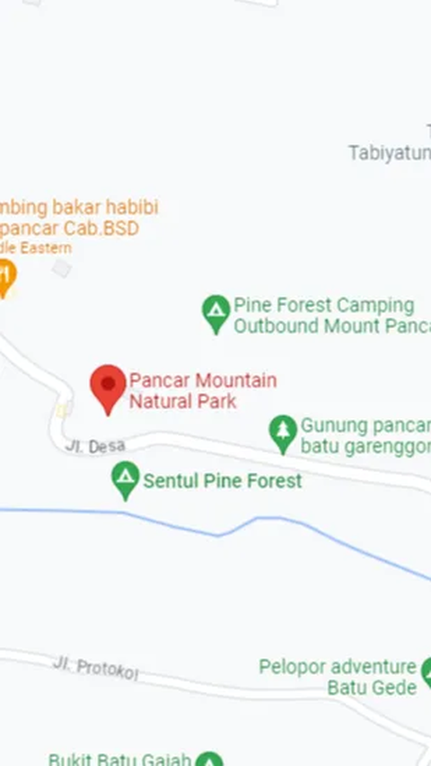 Lokasi Taman Wisata Gunung Pancar