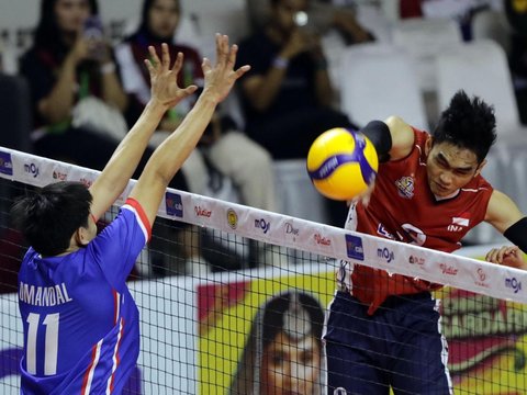 FOTO: Momen Timnas Voli Putra Indonesia Gasak Filipina di Sea V League 2023, SBY sampai Tegang