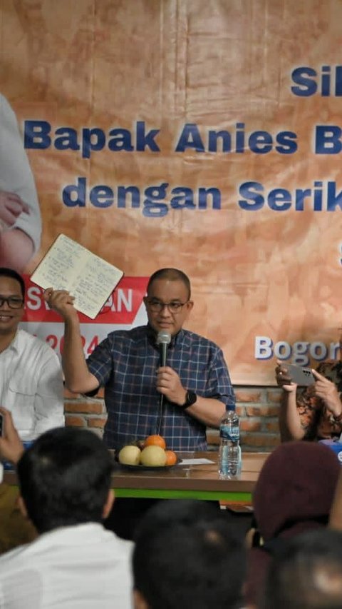 Anies pun menyimak dan mencatat setiap keluhan dan masukan yang disampaikan perwakilan elemen buruh.