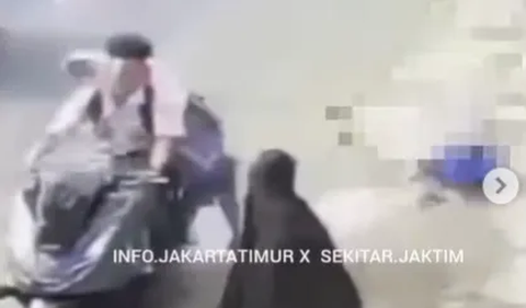 Bukan menolong, pemotor justru melarikan diri.