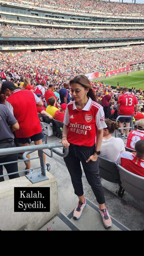 10 Momen Najwa Shihab Nonton Arsenel di Metlife Stadium Amerika Serikat: Disamperin Jauh-jauh tapi Kalah