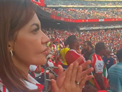 10 Momen Najwa Shihab Nonton Arsenel di Metlife Stadium Amerika Serikat: Disamperin Jauh-jauh tapi Kalah