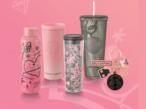 Kolaborasi Starbucks x Blackpink kali ini membawa sembilan merchandise, terdiri dari delapan tumbler dan satu keychain.