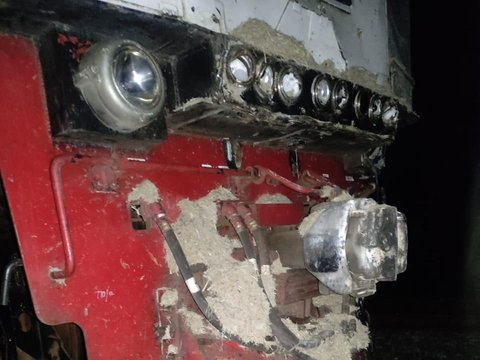 Begini Kondisi Kereta Api Gajayana Usai Tertemper Truk Gandeng di Nganjuk