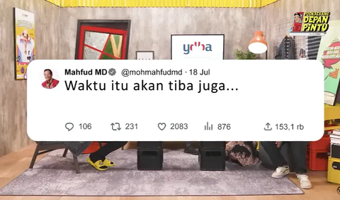 Saat ditanya, Mahfud tetap memberikan kalimat yang ambigu dan sudah ditebak.