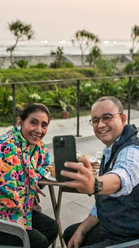 Keakraban Anies Baswedan Bersama Susi Pudjiastuti