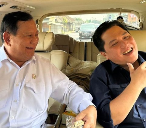 Momen Erick Thohir Tertawa Terpingkal-Pingkal Dengar Candaan Prabowo