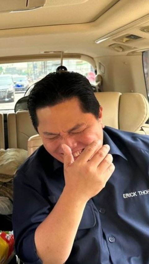 Momen Erick Thohir Tertawa Terpingkal-Pingkal Dengar Candaan Prabowo