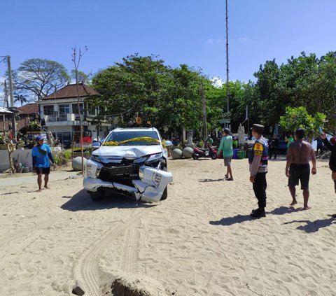 Polisi Tangkap Bule Rusuh Tabrak & Tinggalkan Pajero di Pantai Sanur