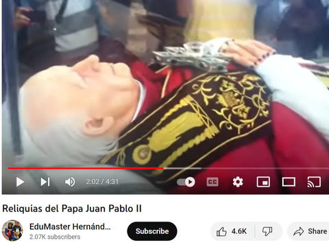 Video Jenazah Paus Yohanes Paulus II Utuh Setelah Makamnya Dibongkar? Cek Faktanya
