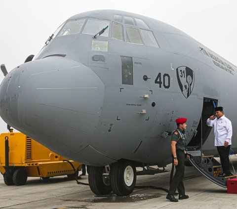 Menhan Prabowo Serah Terima Unit Kedua Pesawat C-130J Super Hercules ke KSAU