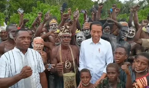 Kedatangan Jokowi di Papua, disambut hangat masyarakat di Kabupaten Asmat