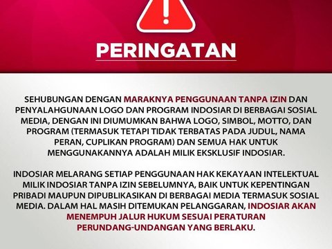 Logo Dipakai Parodi Tak Etis, Indosiar Ultimatum Pembuat Konten