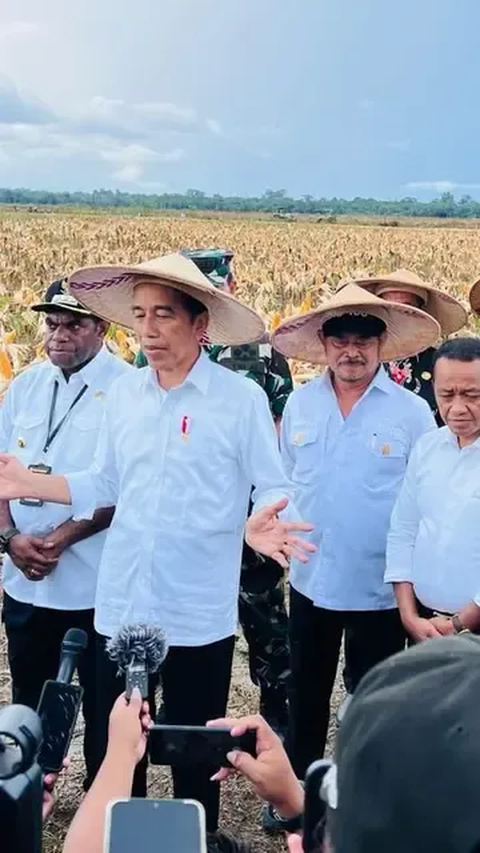 Mentan Dampingi Jokowi Tinjau Ladang Jagung Food Estate Keerom