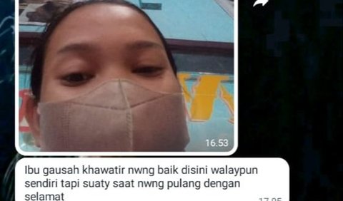 Namun, usai dari Jakarta hari berikutnya mendapat pesan singkat dari nomor baru dengan memberikan keterangan foto bahwa Anggi dalam kondisi baik.