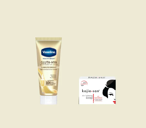 6. Vaseline Healthy Bright Gluta-Hya Flawless Bright + Kojie San Skin Brightening Soap