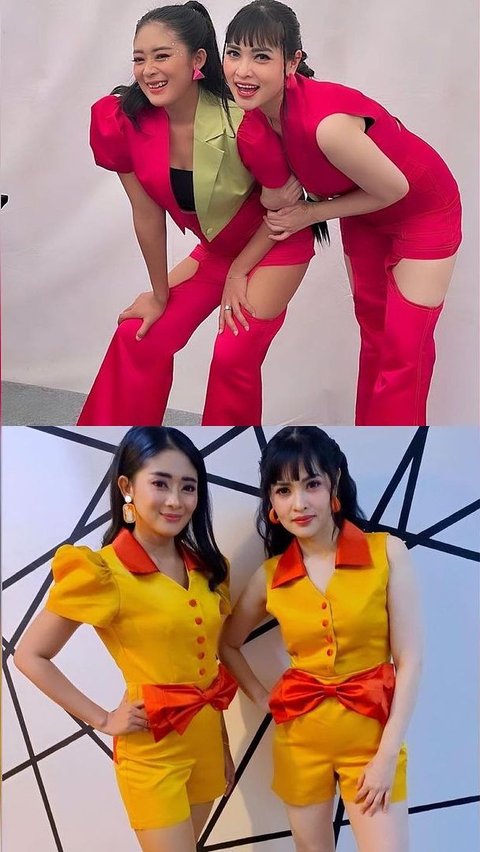 Duo ini kerap tampil dengan outfit warna warni yang senada.