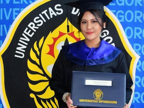 Potret Cantik Perwira Polwan Antar Wisuda Anaknya