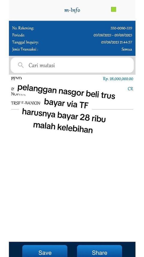 Viral Pembeli Nasgor Salah Transfer hingga Rp28 Juta, Sikap Penjual Banjir Pujian