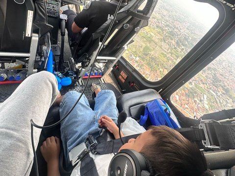 Momen Baim Wong Ajak Kiano Naik Helikopter, Ekspresinya Malah Bikin Salfok