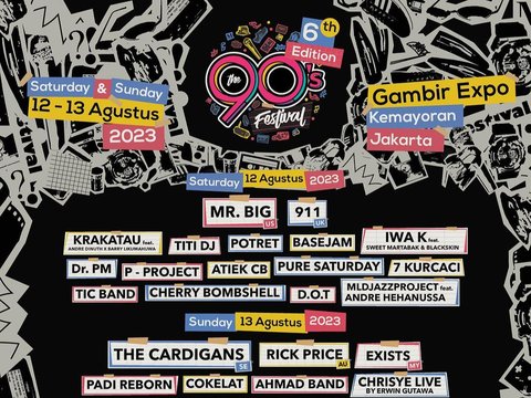 Catat Jadwal Band di The 90's Festival 2023