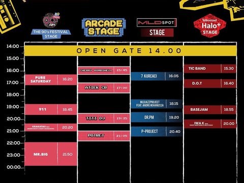 Catat Jadwal Band di The 90's Festival 2023