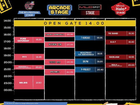 Catat Jadwal Band di The 90's Festival 2023