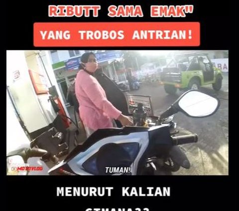 Viral Video Ibu-ibu Serobot Antrean saat Isi Bensin, Sikap Petugas SPBU Banjir Pujian