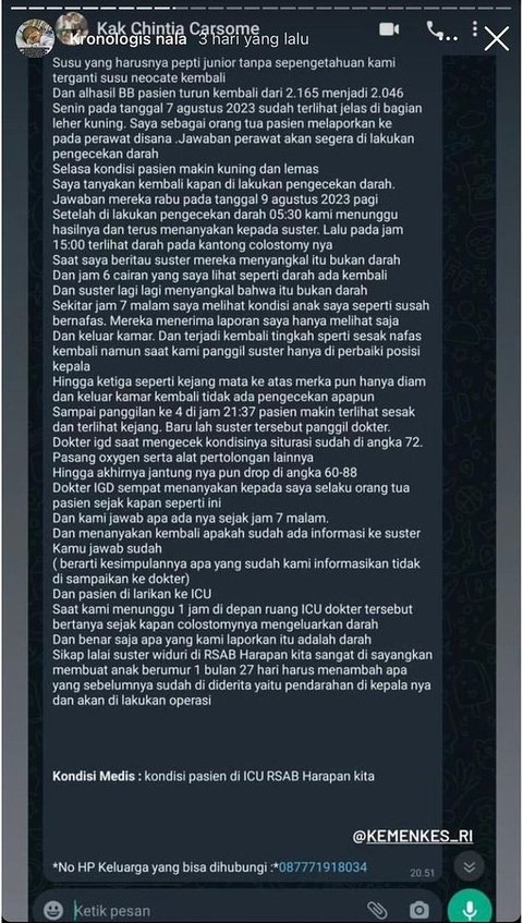 Jeritan Hati Ibu Bayi yang Kritis di RSAB Harapan Kita Diduga karena Kelalaian Perawat, Cuma Dapat Minta Maaf dari Kepala Ruangan