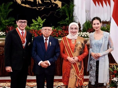 10 Potret Cantik Gista Putri saat Dampingi Sang Suami Wishnutama Menerima Tanda Kehormatan dari Presiden Jokowi