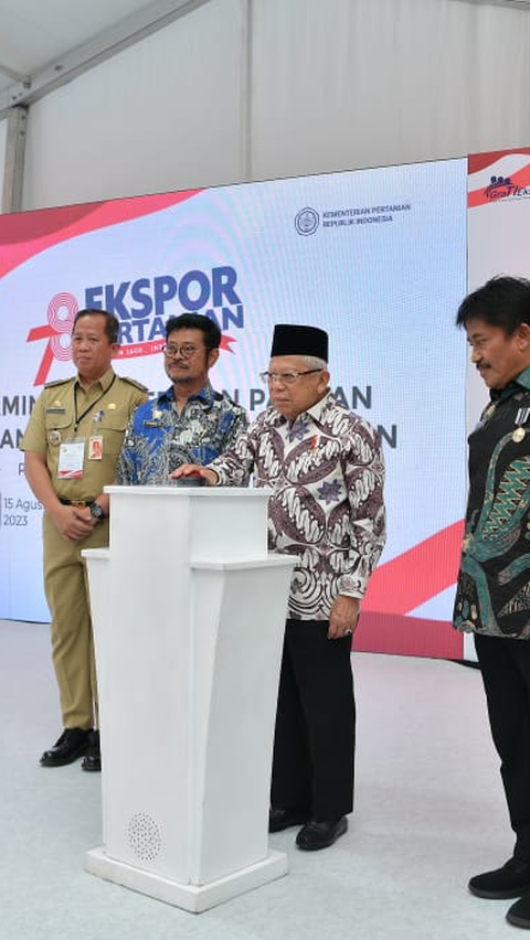 Lepas Ekspor Pertanian Senilai Rp12,45 Triliun, Wapres Puji Mentan