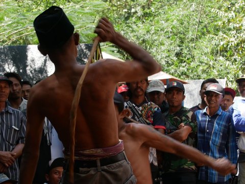Melihat Tradisi Ojung di Lumajang, Pemenang  Terbanyak Sabet Lawan dengan Rotan