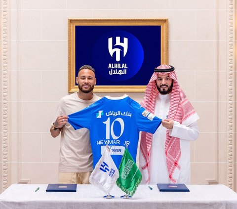 FOTO: Resmi Gabung Al Hilal, Neymar Pecahkan Rekor Transfer Termahal Liga Arab Saudi