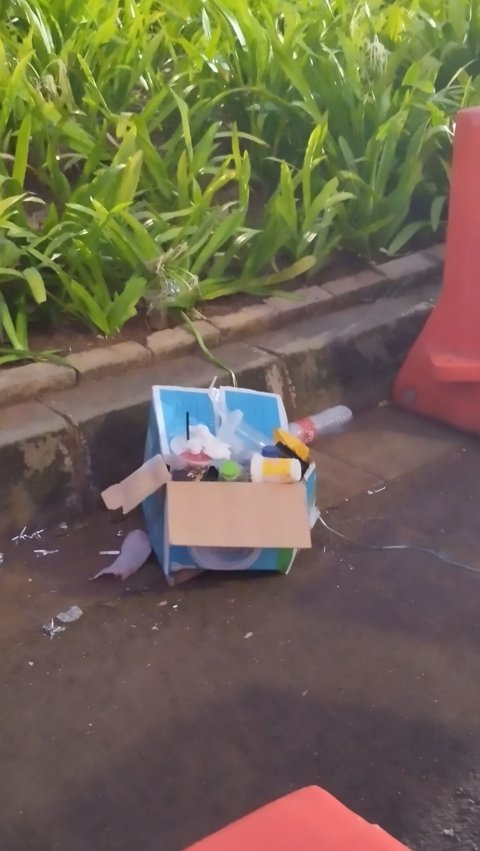 Upacara Penurunan Bendera 17 Agustus 2023 Selesai, Sampah Berserakan di Luar Pagar Istana Negara